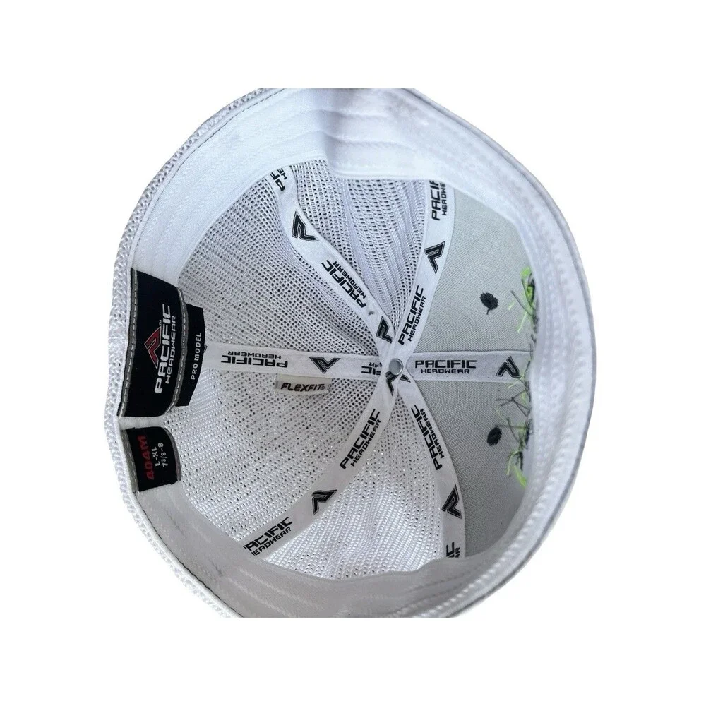 Backside Supply Co Flexfit Trucker Hat Gray White Mesh L/XL Pacific Headwear